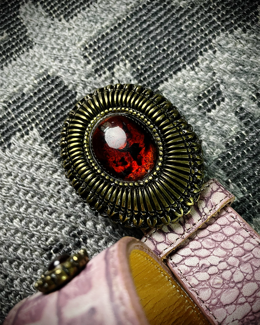 Tornado Mart Pink Croc Gem Belt