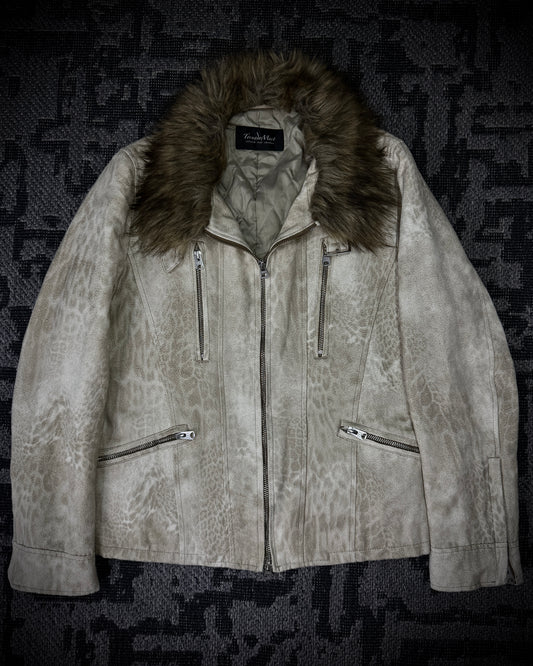 Tornado Mart Snow Leopard Sueded Jacket