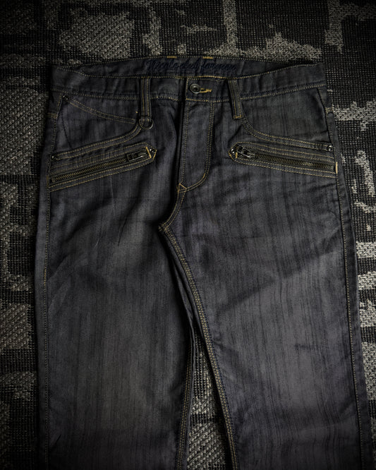 Nicole Club Silver Sheen Zip Jeans