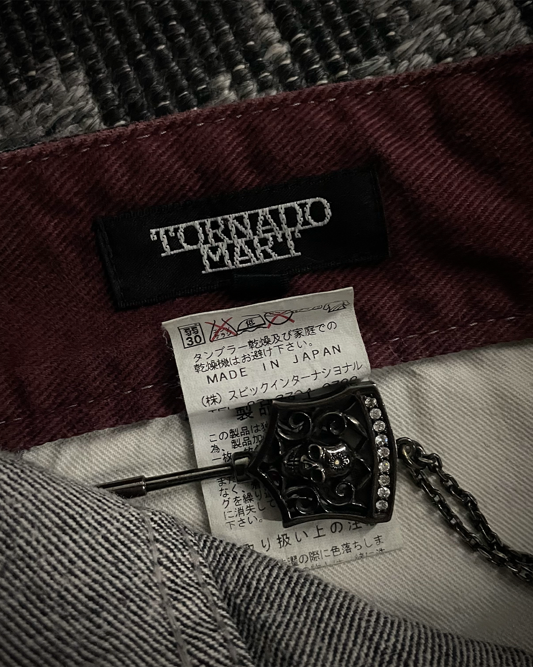 Tornado Mart Ice Shatter Wash Flared Jeans