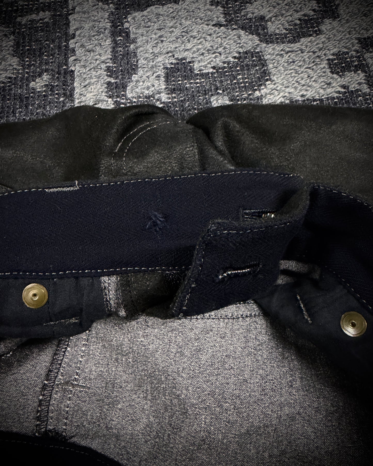 Tornado Mart Suede Lace Up Flared Pants