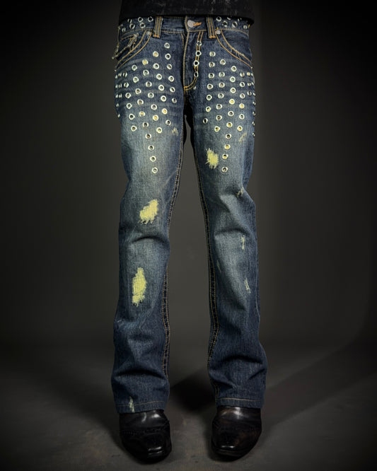 Jackrose Multi Eyelet Bootcut Denim