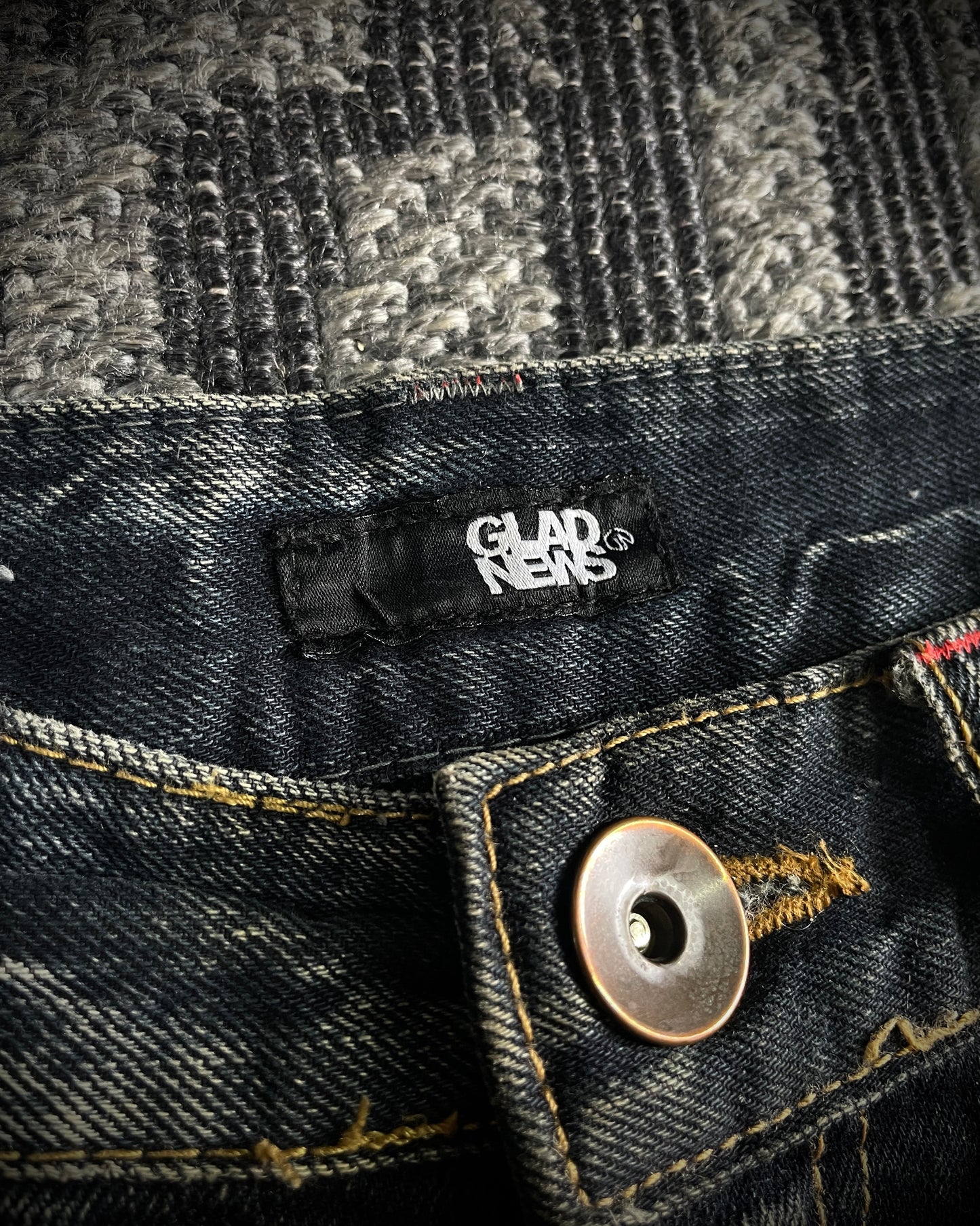 GLAD NEWS Flared Fringe Skull Denim