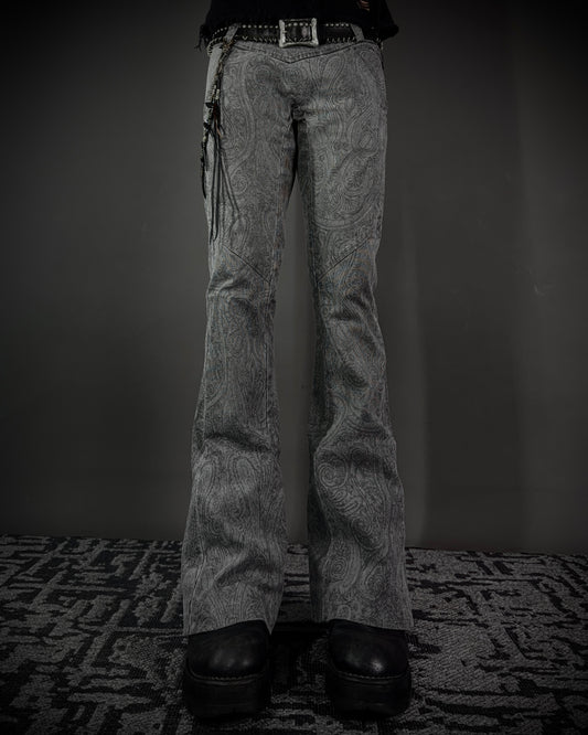 5351 Pour Les Hommes Ornamental Print Flared Pants