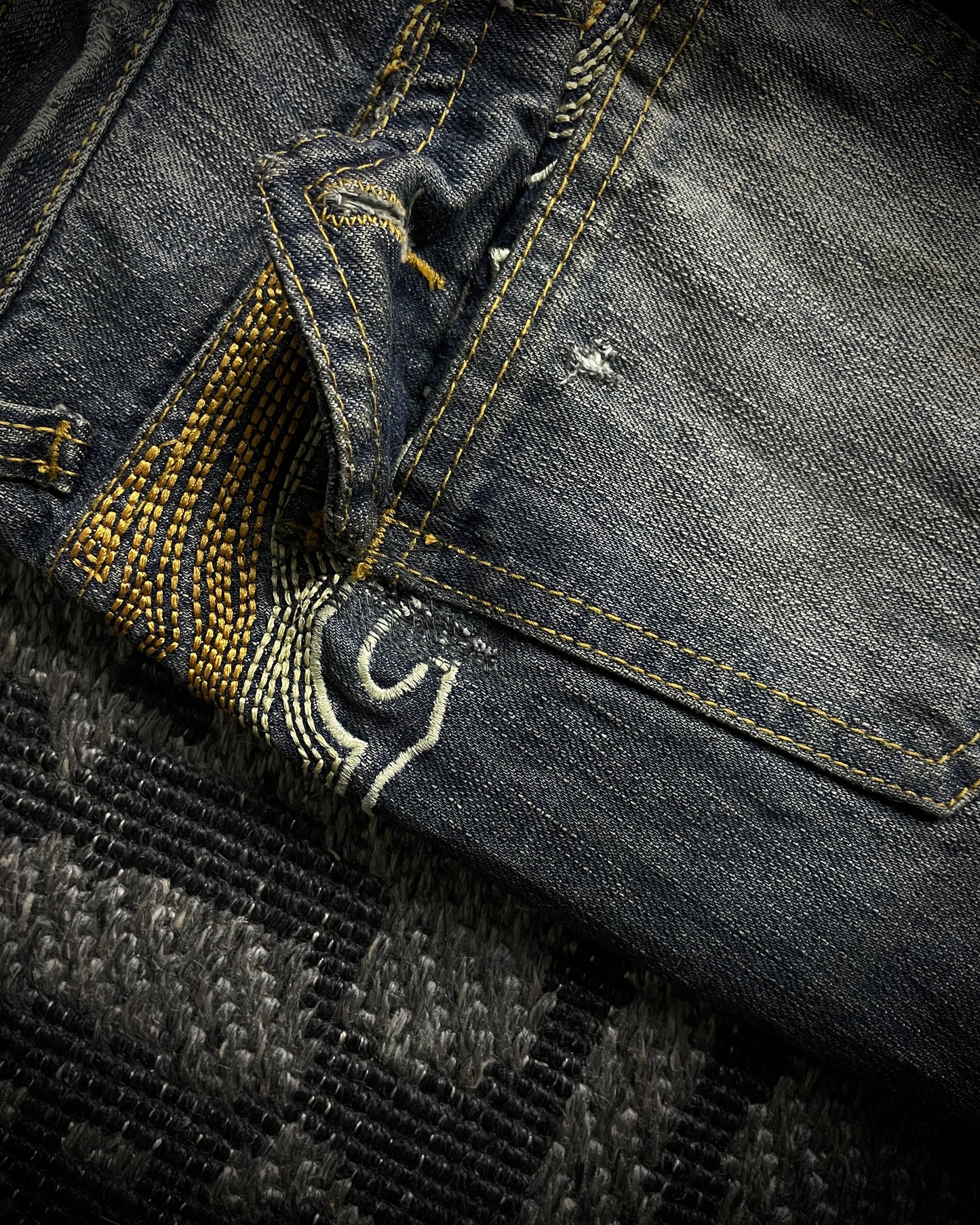 Tornado Mart Tribal Flame Flared Denim