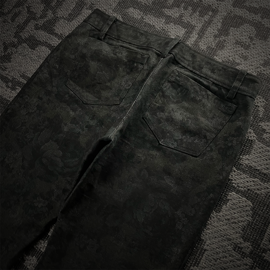 Tornado Mart Femme Floral Pattern Boot Cut Flared Pants