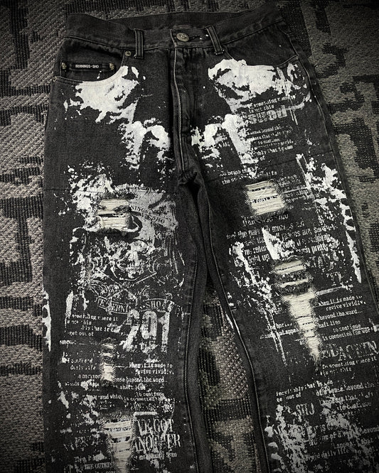 Bernings Sho Distressed Poem Bootcut Denim