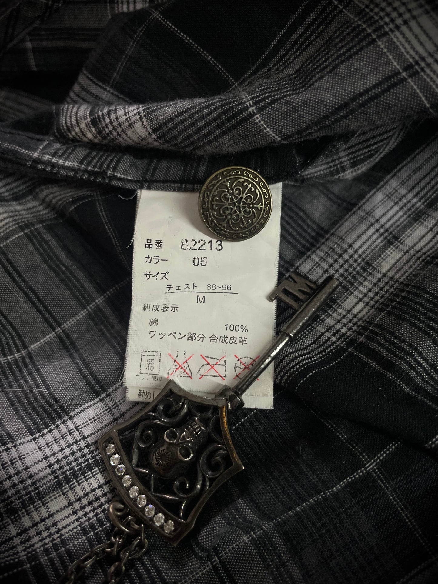 Manhoe Japanese Poem Patch Flannel Shirt