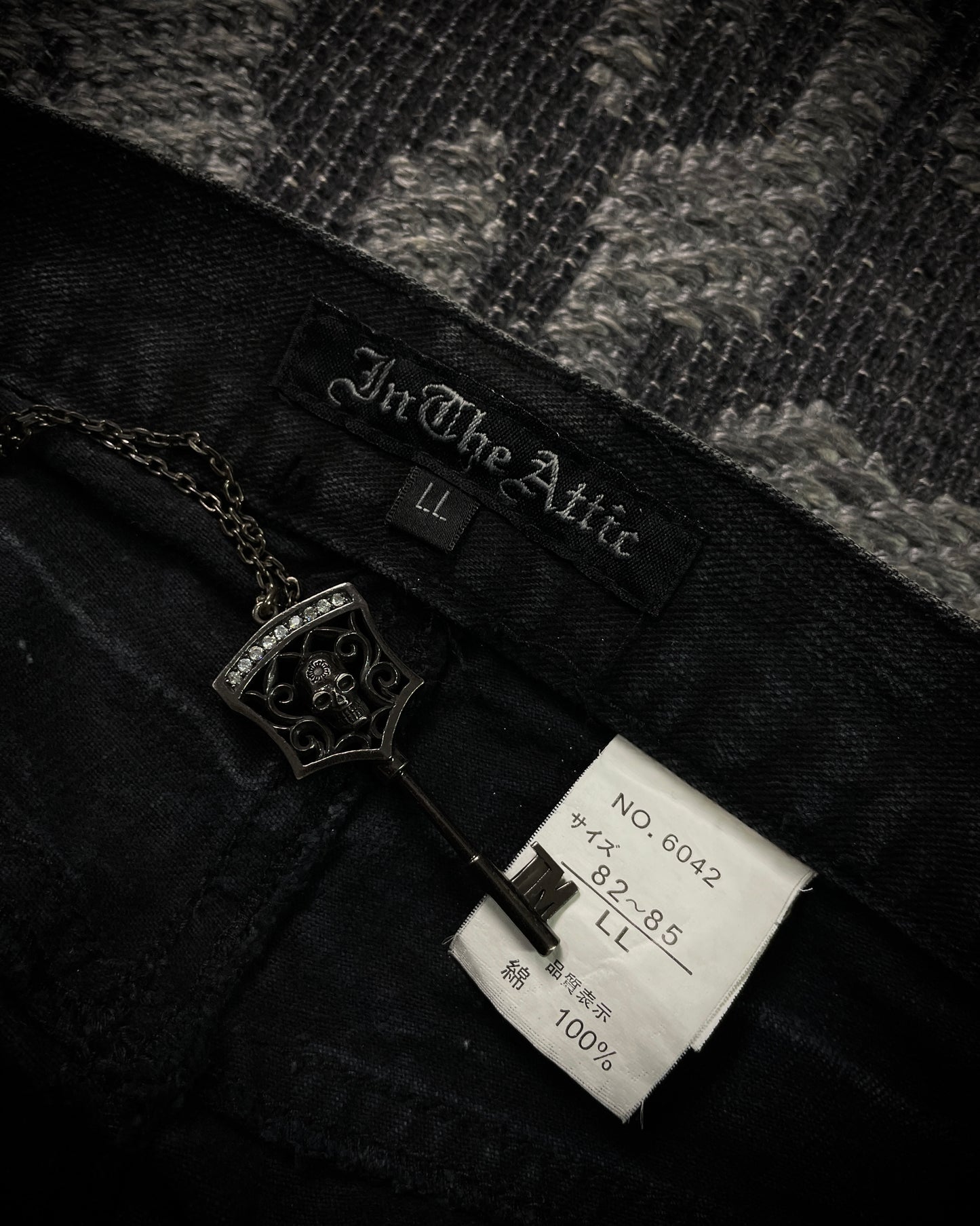 In The Attic Patchwork Studded Punk Bootcut Jeans