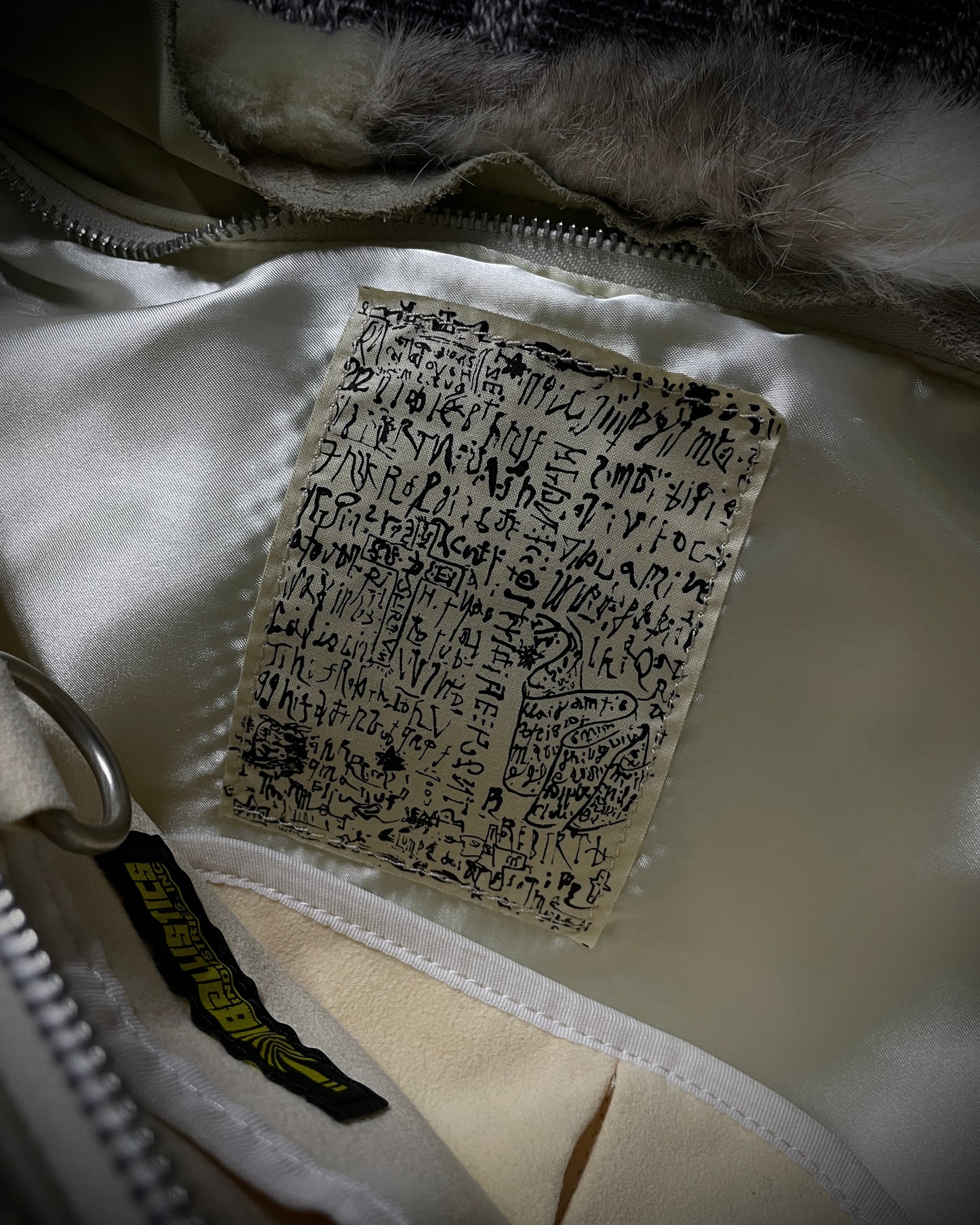 Rebirth To Tabula Rasa Multi-Fur Panel Leather Shoulder Bag