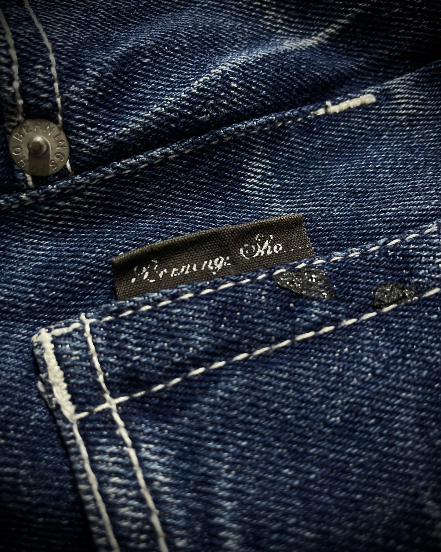 Bernings Sho Distressed Poem Studded Bootcut Denim