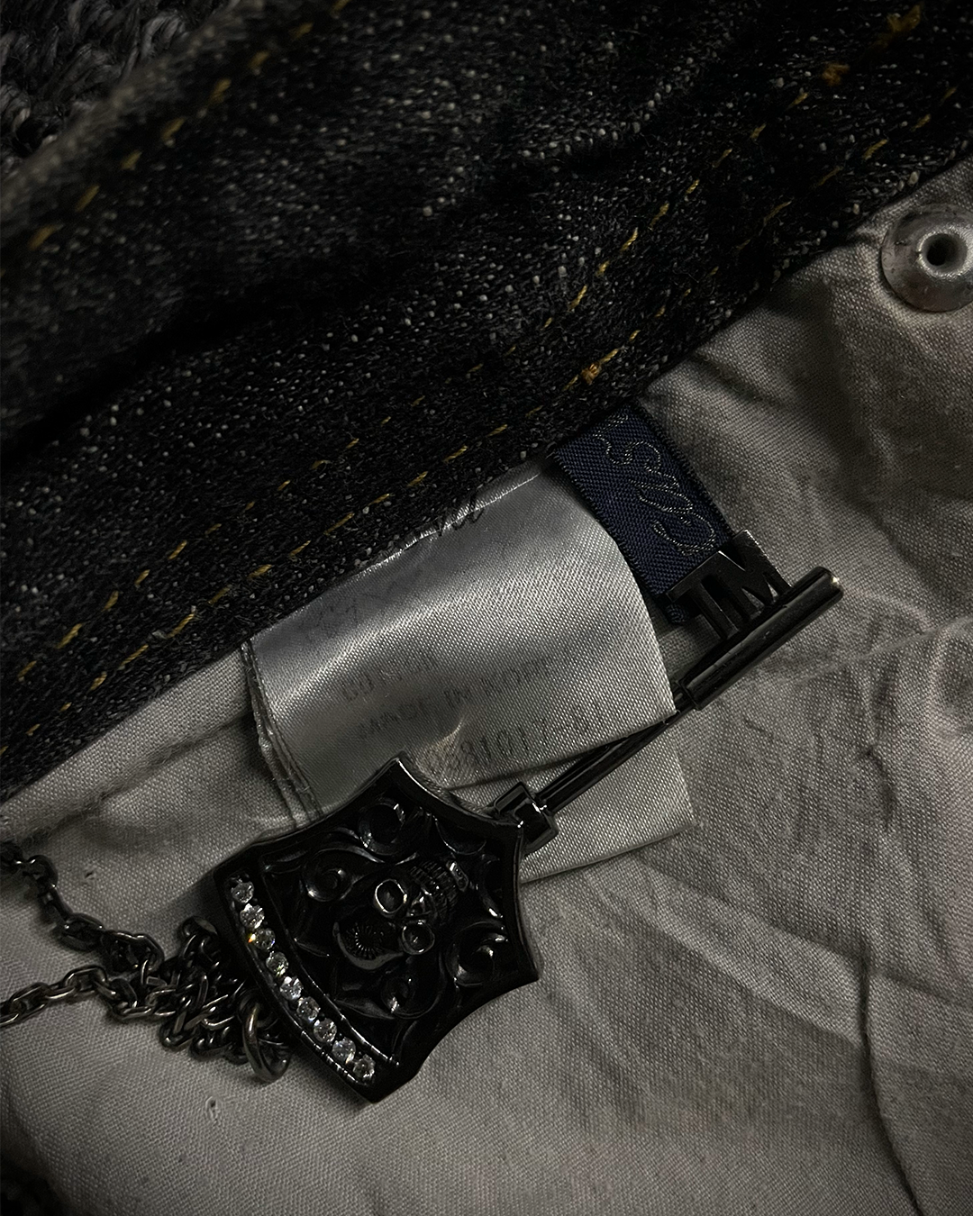 Casva Distressed Honeycomb Flared Denim