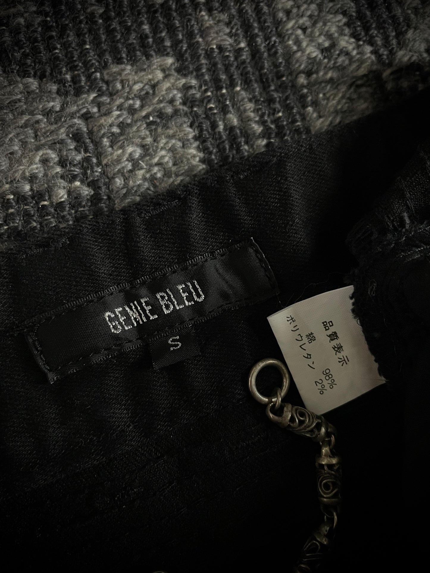 GENIE BLEU Waxed Biker Jeans