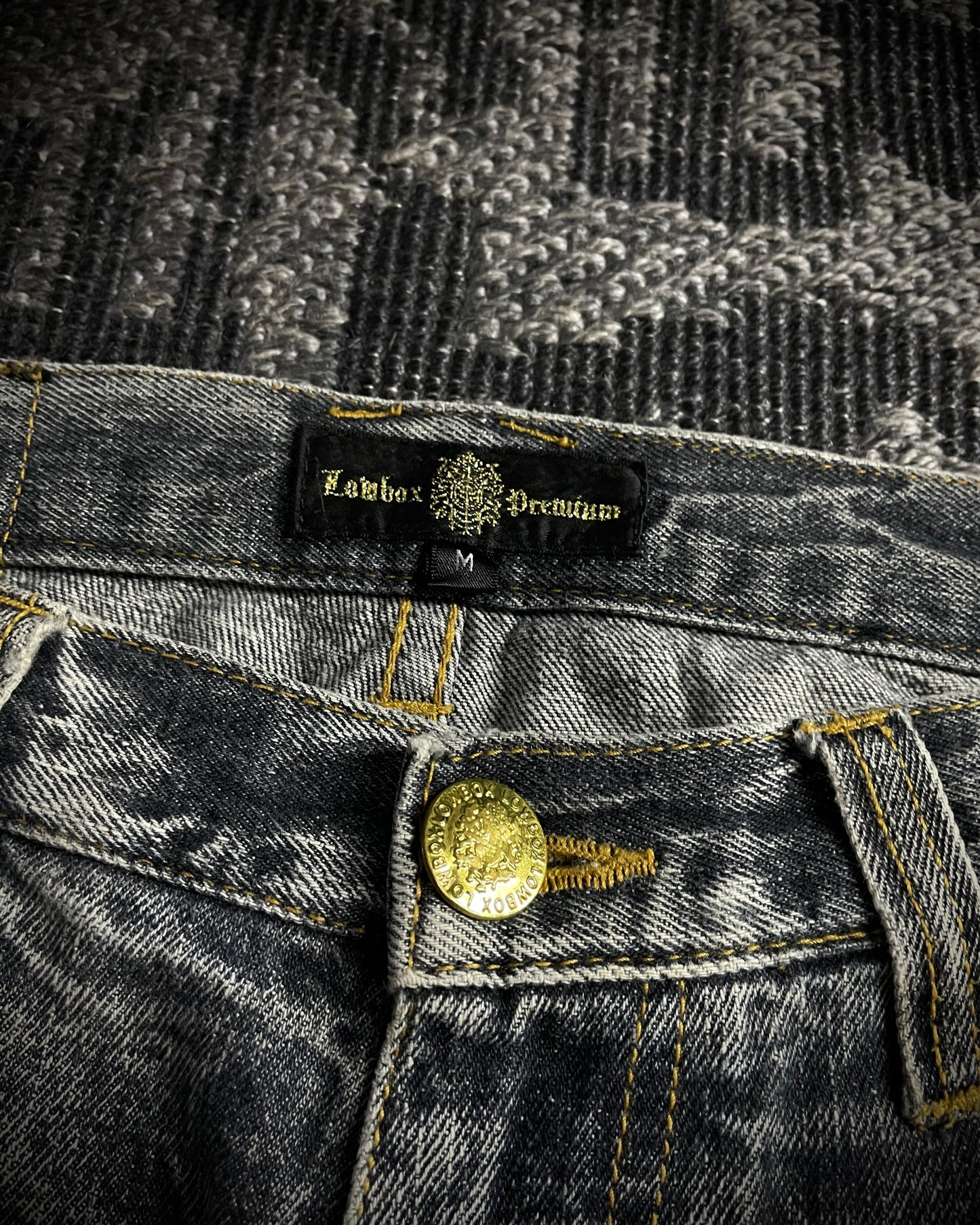 Lowbox Cracked Lace Up  Distressed  Flared Jeans