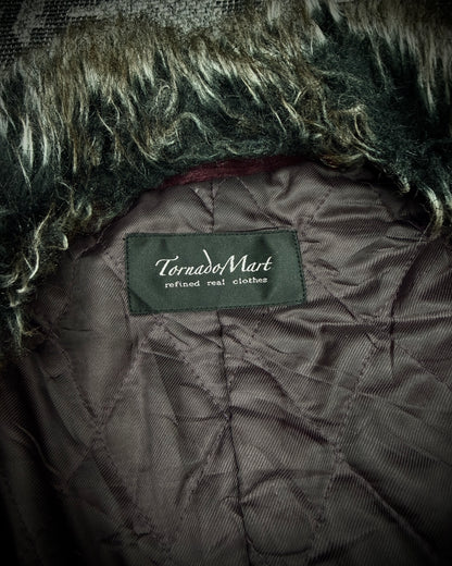 Tornado Mart Wine Leopard Sueded Jacket