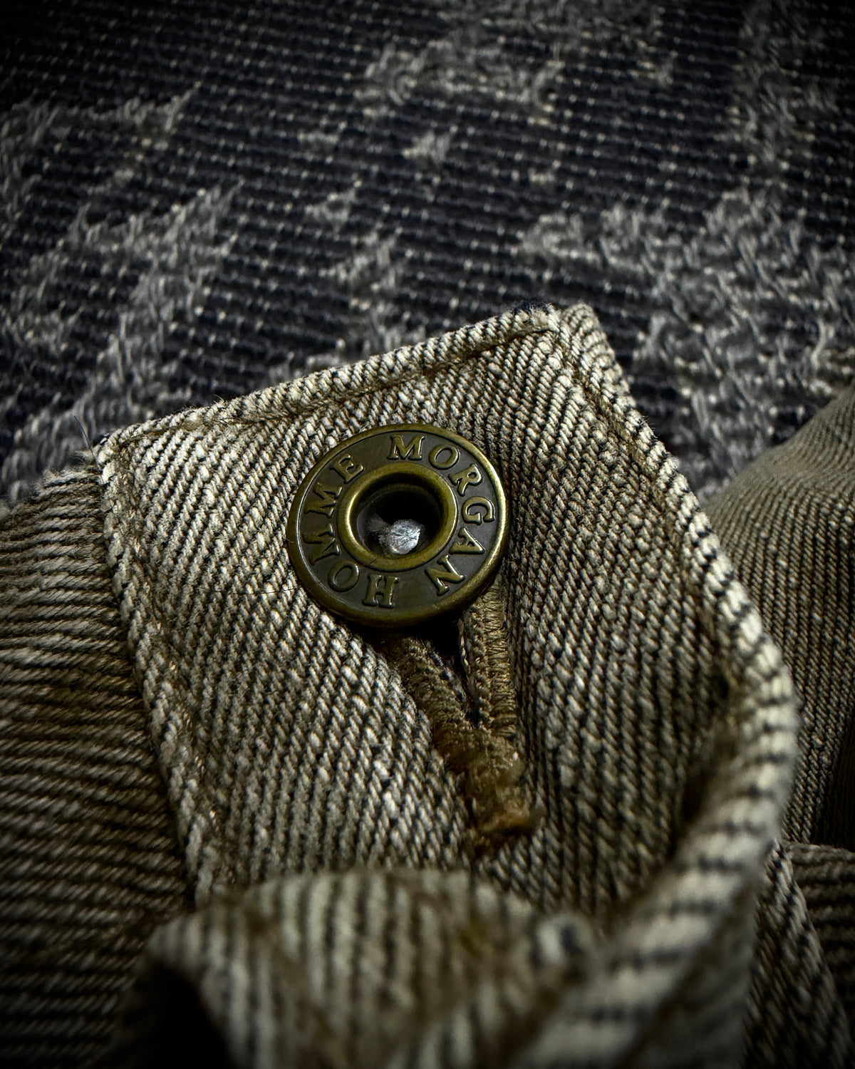 Morgan Homme Python Panel Flared Jeans