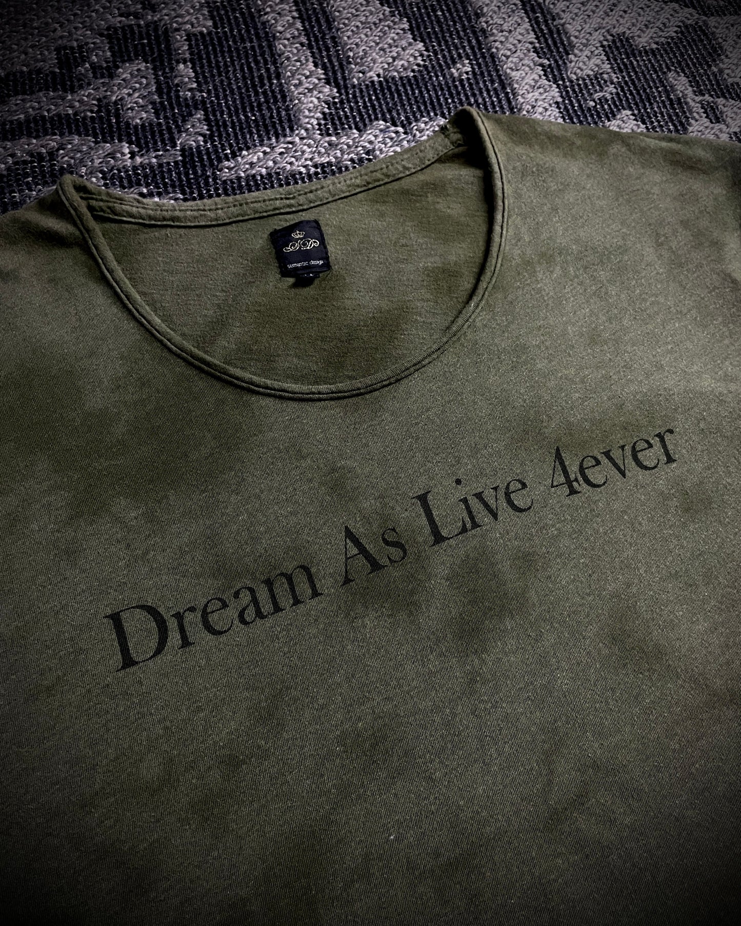 Semantic Design “Dream as live 4ever” Distressed T-shirt