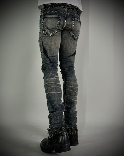 Fagassent Toshiki Aoki EMERALD Blow Cut Destroyed Stretch Denim