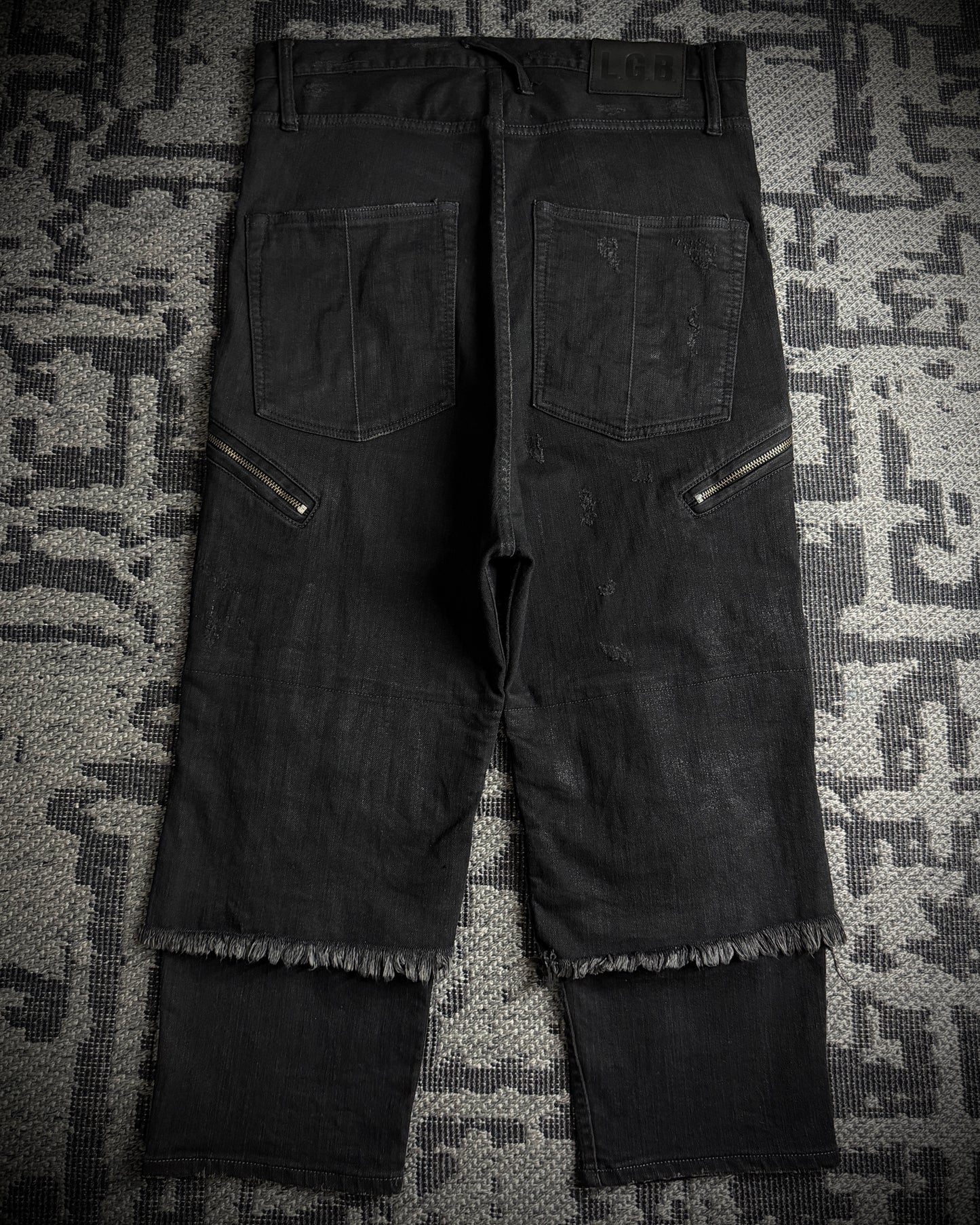 LGB Waxed Distressed Sarrouel Denim
