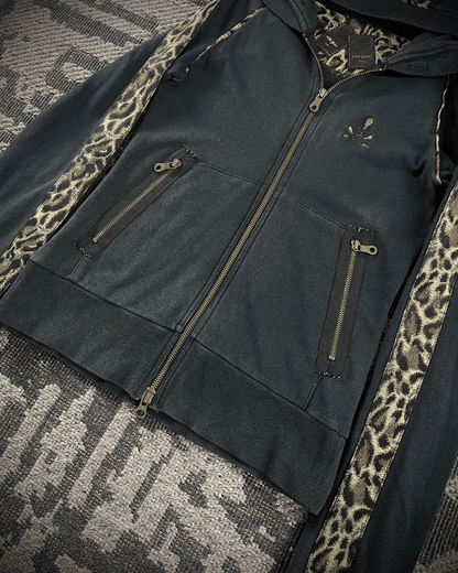Roen Leopard Skull Hoodie