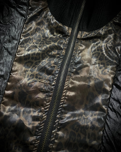 LA GATE Leopard Layered Hidden Hood