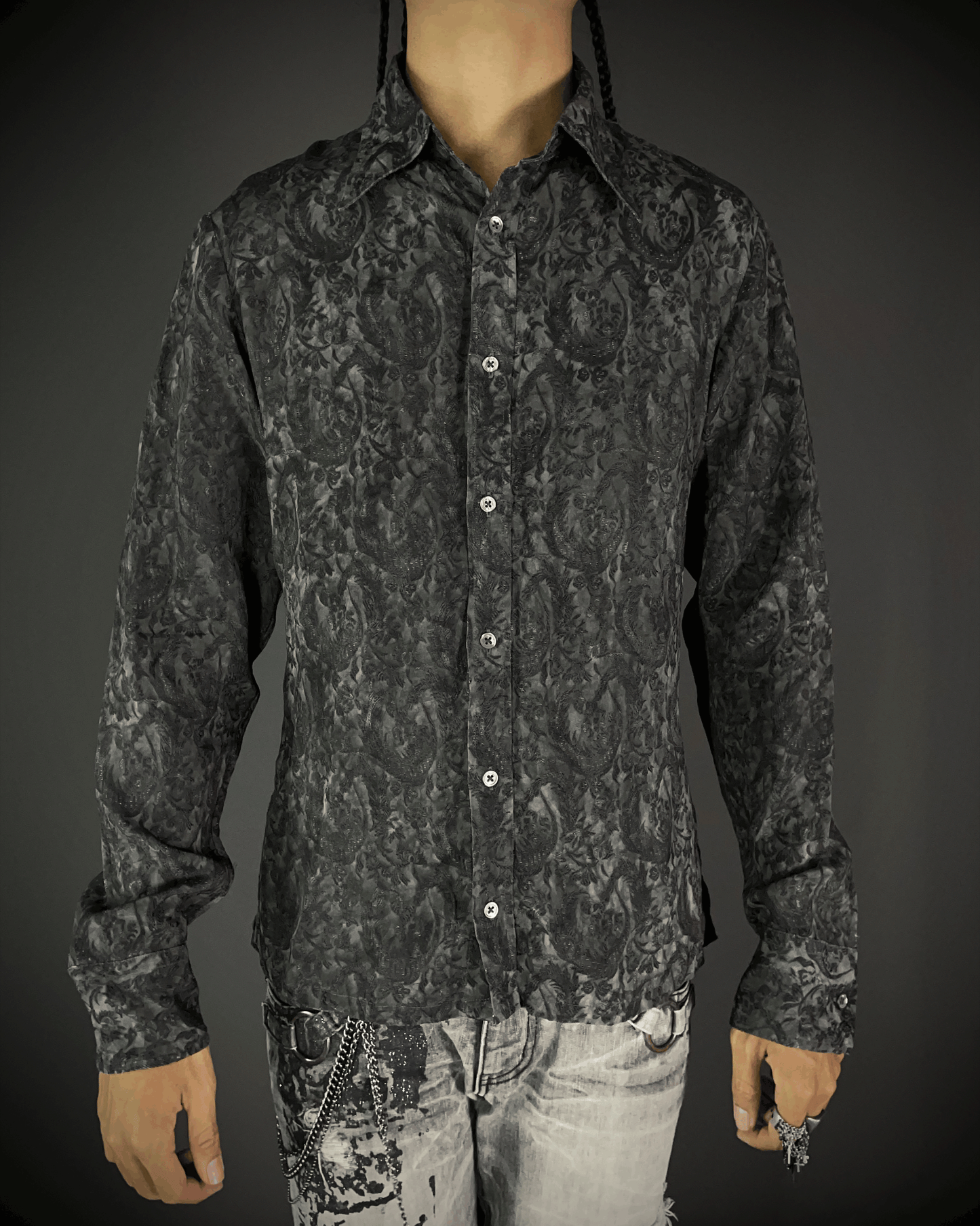 5351 Pour Les Hommes Tribal Embroidery Shirt