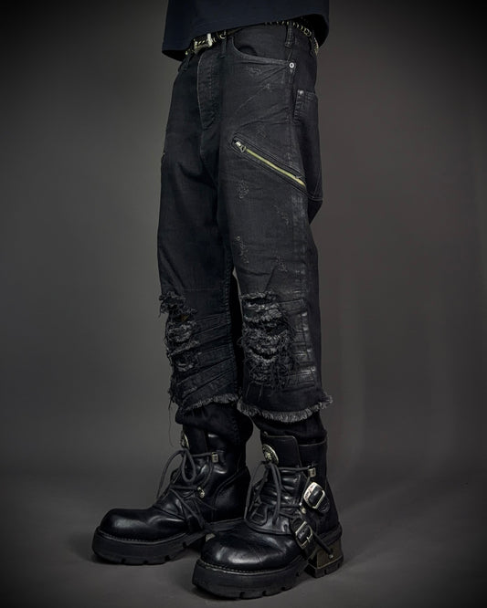 LGB Waxed Distressed Sarrouel Denim