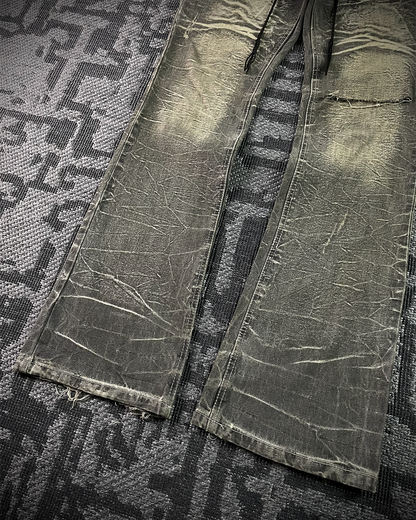 Lowbox Double Waisted Lace Up Flared Jeans