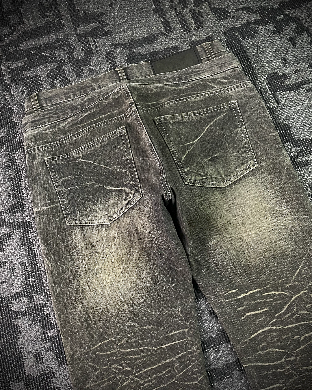 Lowbox Double Waisted Lace Up Flared Jeans