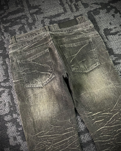 Lowbox Double Waisted Lace Up Flared Jeans