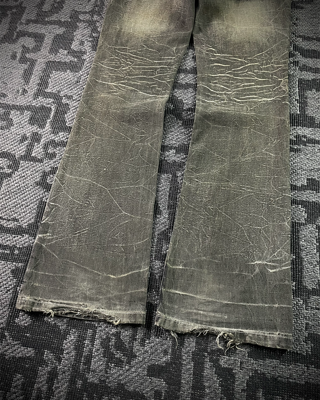 Lowbox Double Waisted Lace Up Flared Jeans