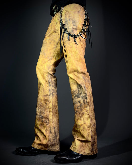 SCHLÜSSEL Burnt Effect Bootcut Pants