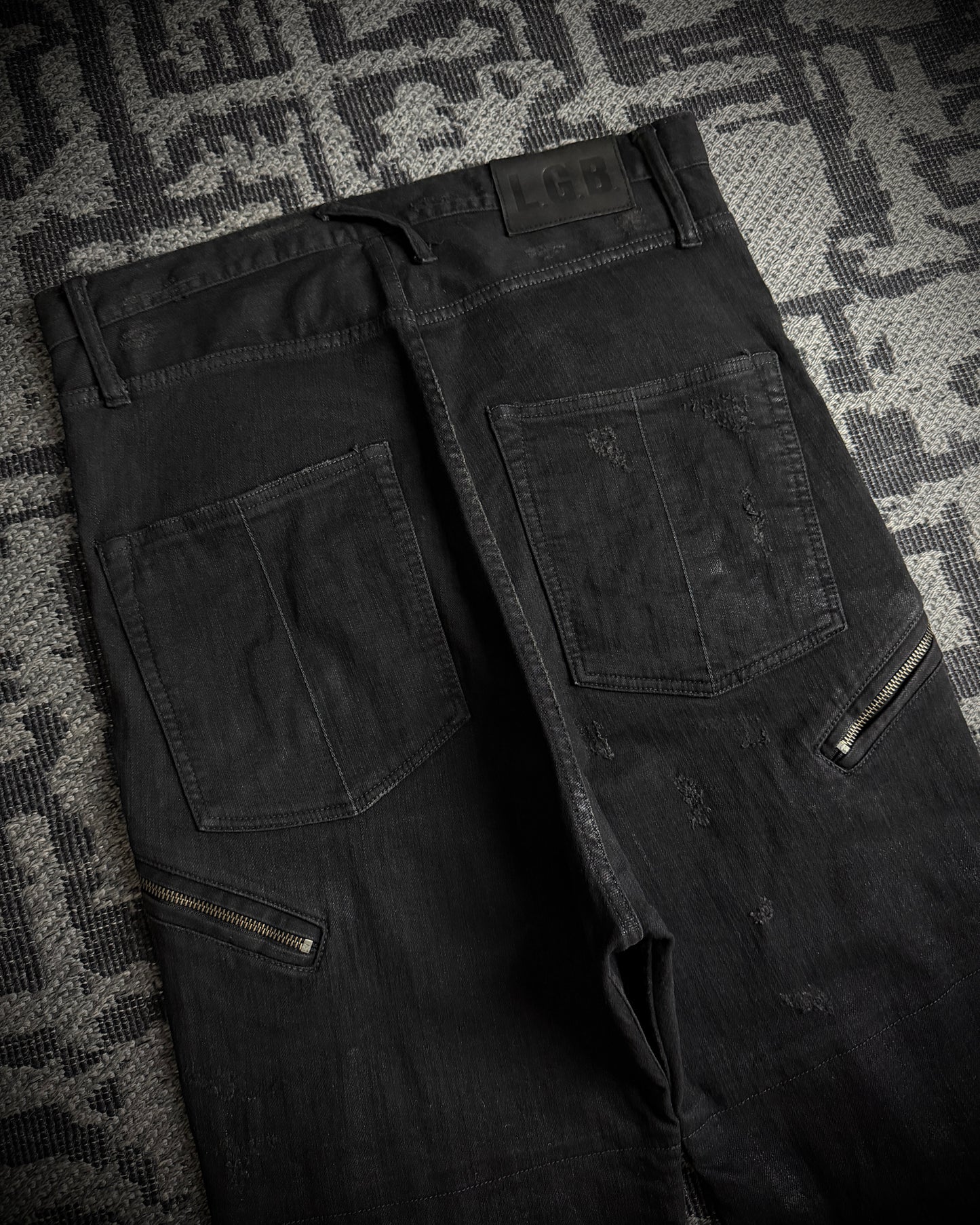 LGB Waxed Distressed Sarrouel Denim