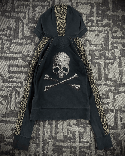 Roen Leopard Skull Hoodie