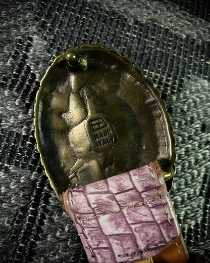 Tornado Mart Pink Croc Gem Belt