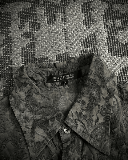 5351 Pour Les Hommes Tribal Embroidery Shirt