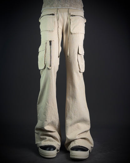 GOA Multi Zip Flared Cargo Pants