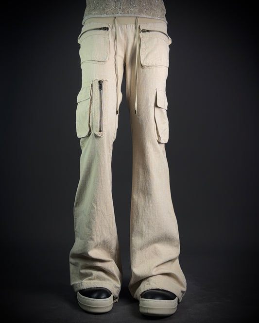 GOA Multi Zip Flared Cargo Pants