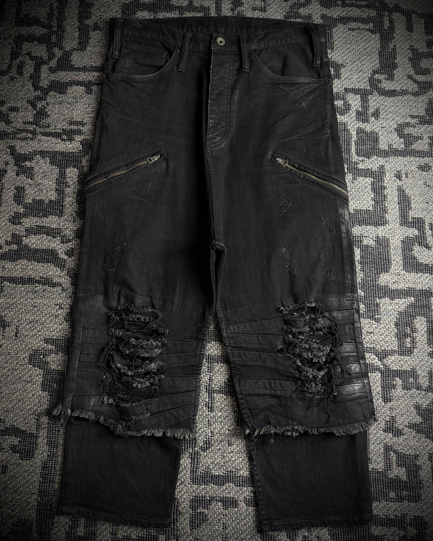LGB Waxed Distressed Sarrouel Denim