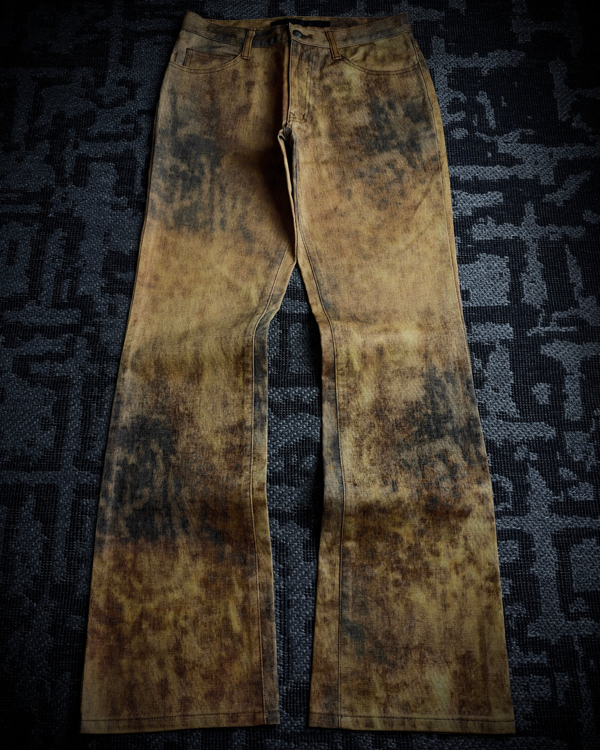 SCHLÜSSEL Burnt Effect Bootcut Pants
