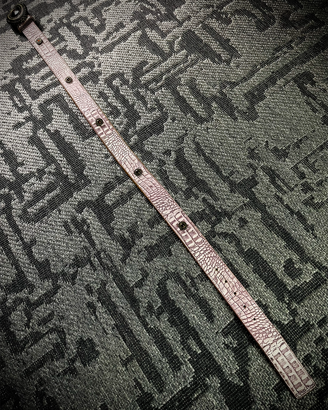 Tornado Mart Pink Croc Gem Belt