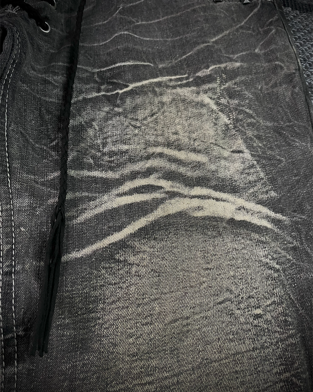 Lowbox Double Waisted Lace Up Flared Jeans