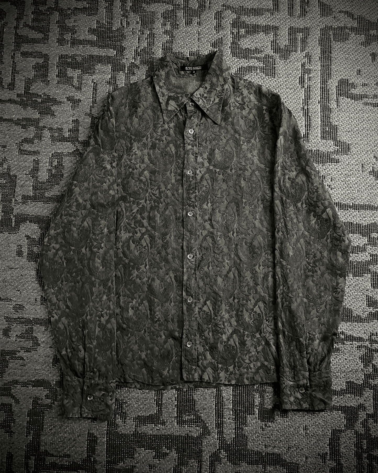 5351 Pour Les Hommes Tribal Embroidery Shirt