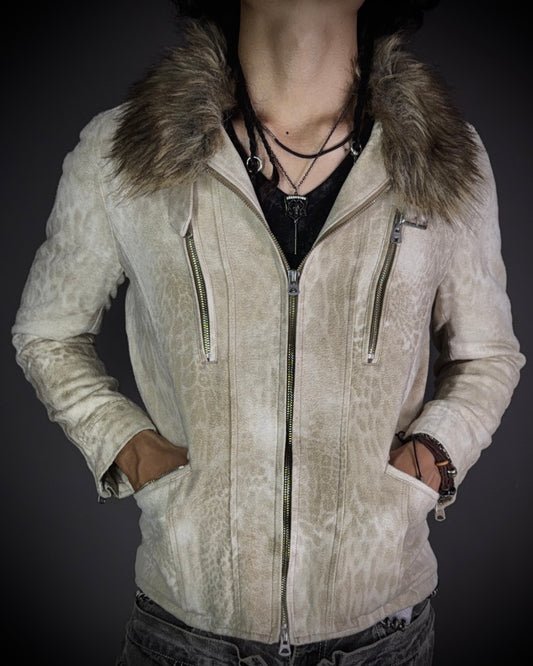 Tornado Mart Snow Leopard Sueded Jacket