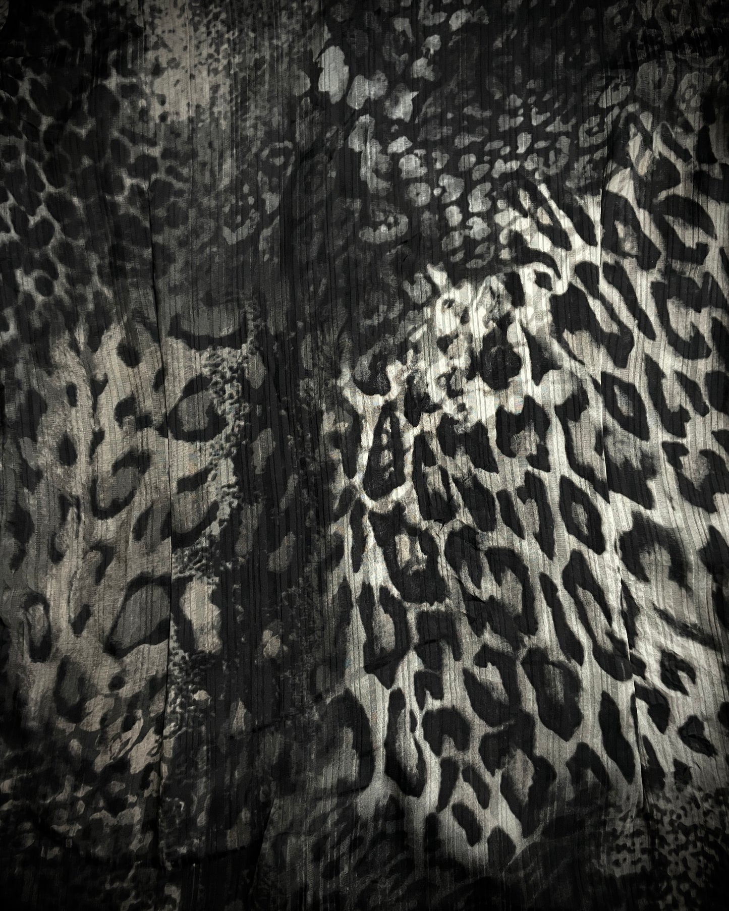 Tornado Mart White Leopard Sheer Shirt