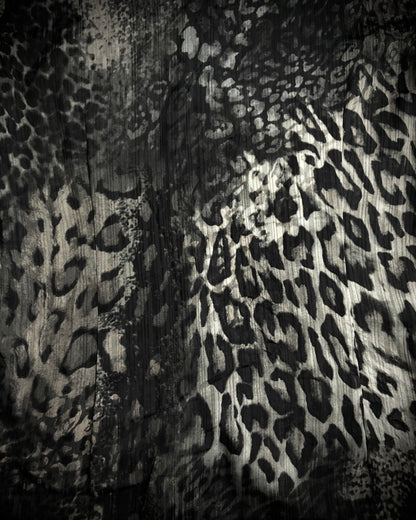 Tornado Mart White Leopard Sheer Shirt