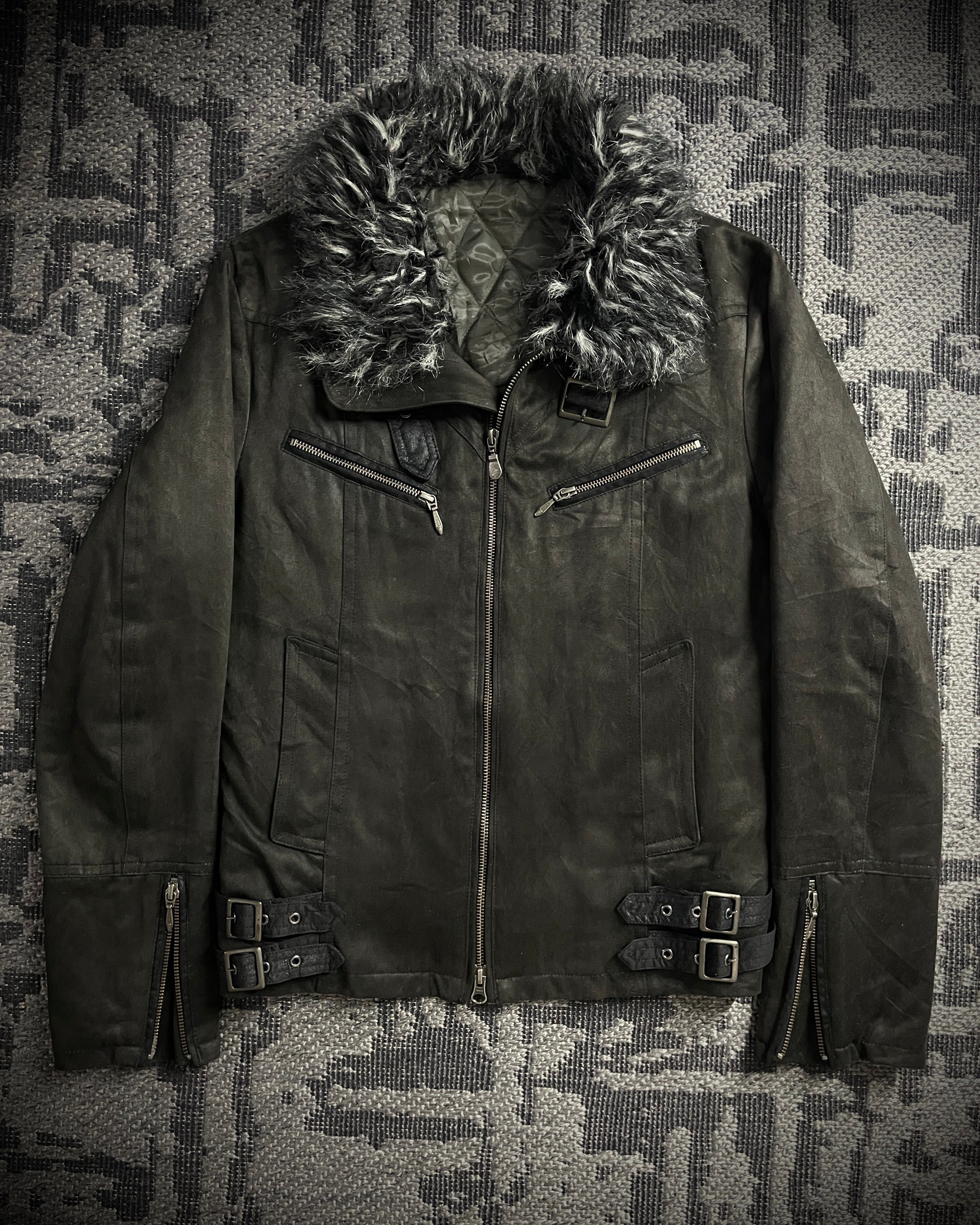 Tornado Mart Faux Fur Micro-Suede Bondage Rider Jacket – susurrus