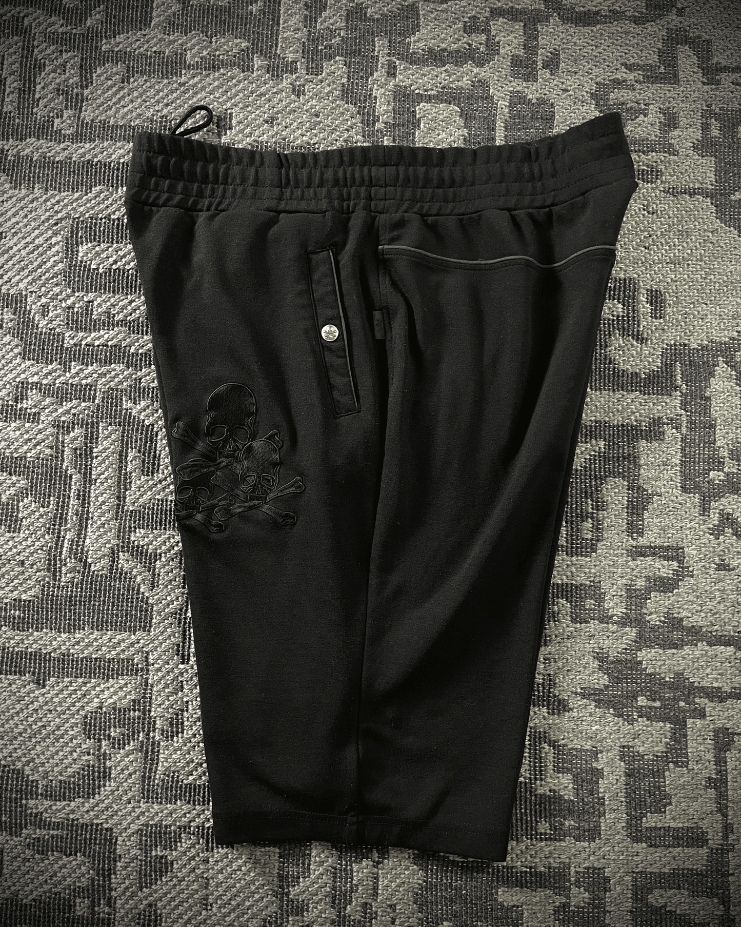 Roen White Leopard Skull Shorts