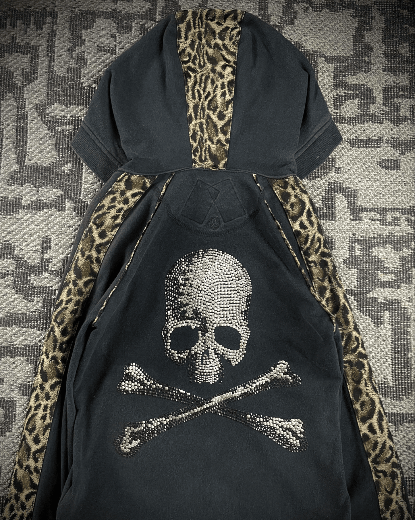 Roen Leopard Skull Hoodie