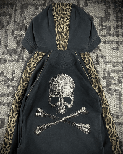 Roen Leopard Skull Hoodie